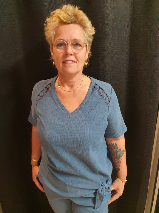 Blauw t-Shirt Jaya Exxcelent