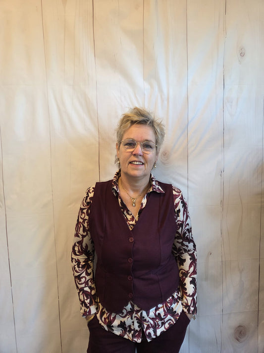 Gilet bordeauxrood IZ NAIZ